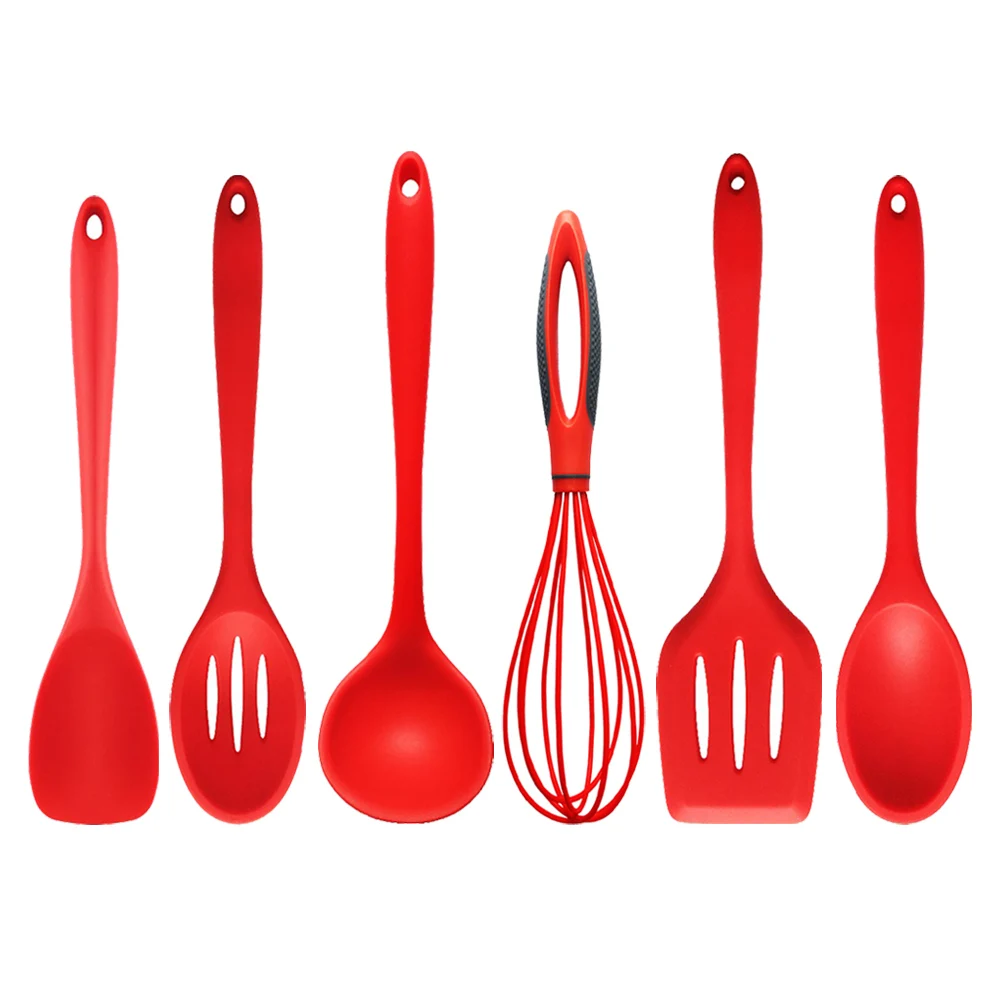 

1 Piece 6 Styles Kitchen Silicone Cooking Tools Nylon Cooking Utensils Spoon Shovel Whisk