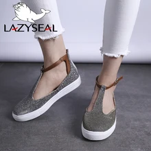 LazySeal/Женская обувь на плоской подошве размера плюс; женские кроссовки; коллекция года; сезон весна-лето; обувь на платформе с пряжкой; вязаная прогулочная обувь на плоской подошве; женская обувь