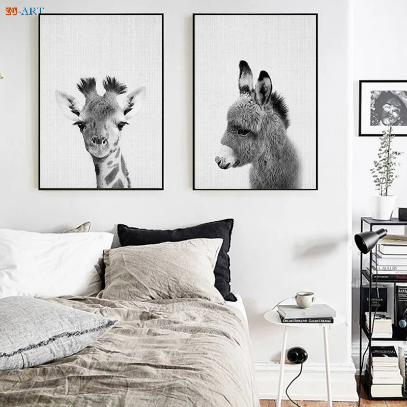 black and white animal prints for nursery