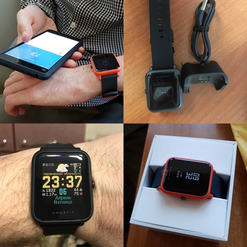 [Россия, Испания, ] Huami Amazfit Bip Смарт часы gps часы IP68 водонепроницаемый монитор сердечного ритма фитнес-трекер часы для мужчин