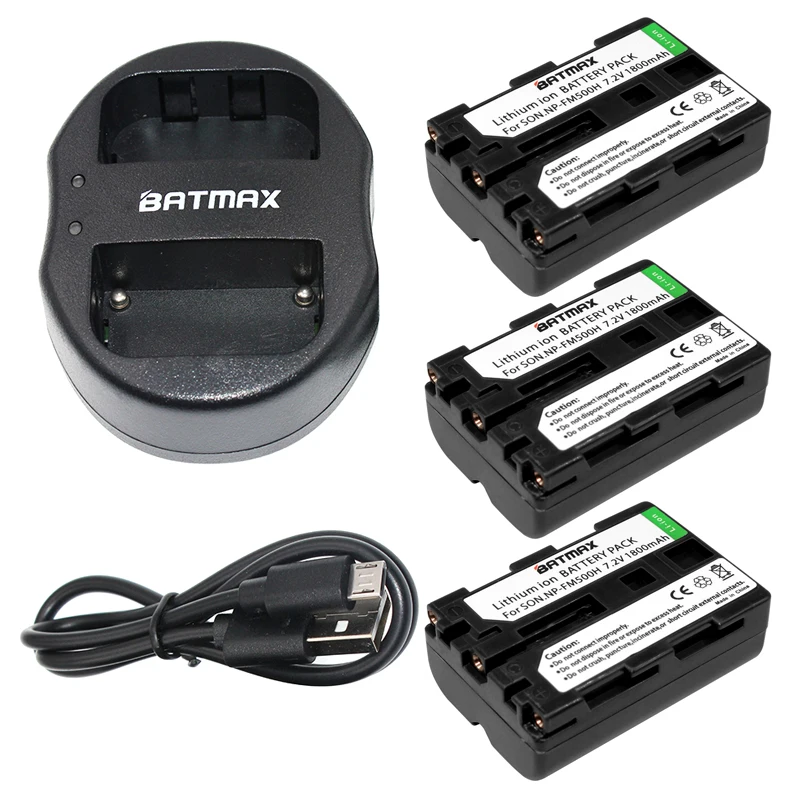 Аккумулятор Batmax 3x для Sony A57 A65 A77 A350 A550 A580 | Электроника