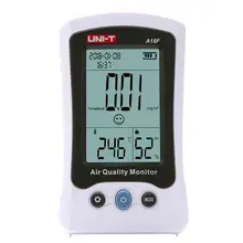 UNI-T A15F Air Quality Monitor Formaldehyde Detector Tester Meter Temperature Humidity Meter HCHO Gas Analyzer Rechargeable voc tester for home type indoor offices bedrooms 0 50ppm air quality iaq meter detector temperature humidity air contaminants