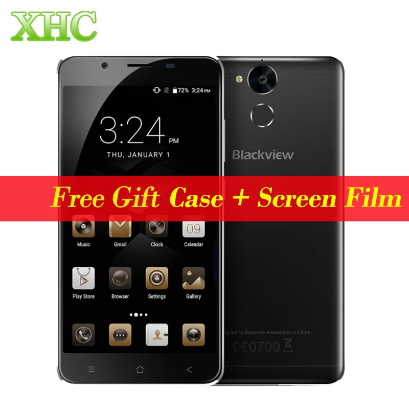 bilder für Auf Lager Blackview P2 Lite Smartphone 3 GB + 32 GB 6000 mAh Fingerabdruck 5,5 ''Android 7.0 13MP Dual SIM GPS OTG 4G LTE Mobilen telefon bilder für Auf Lager Blackview P2 Lite Smartphone 3 GB + 32 GB 6000 mAh Fingerabdruck 5,5 ''Android 7.0 13MP Dual SIM GPS OTG 4G LTE Mobilen telefon