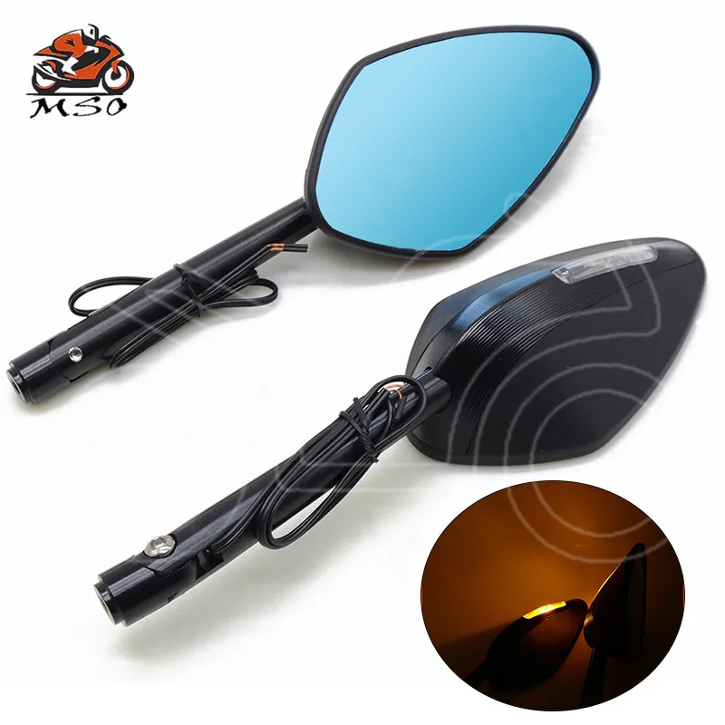 

Motorcycle LED Turn Signal Rearview Mirrors FOR KAWASAKI NINJA 6R 9R 650R 250R 636/YAMAAH YZF R1 R6 R6S/SUZUKI GSXR 600 750 1000