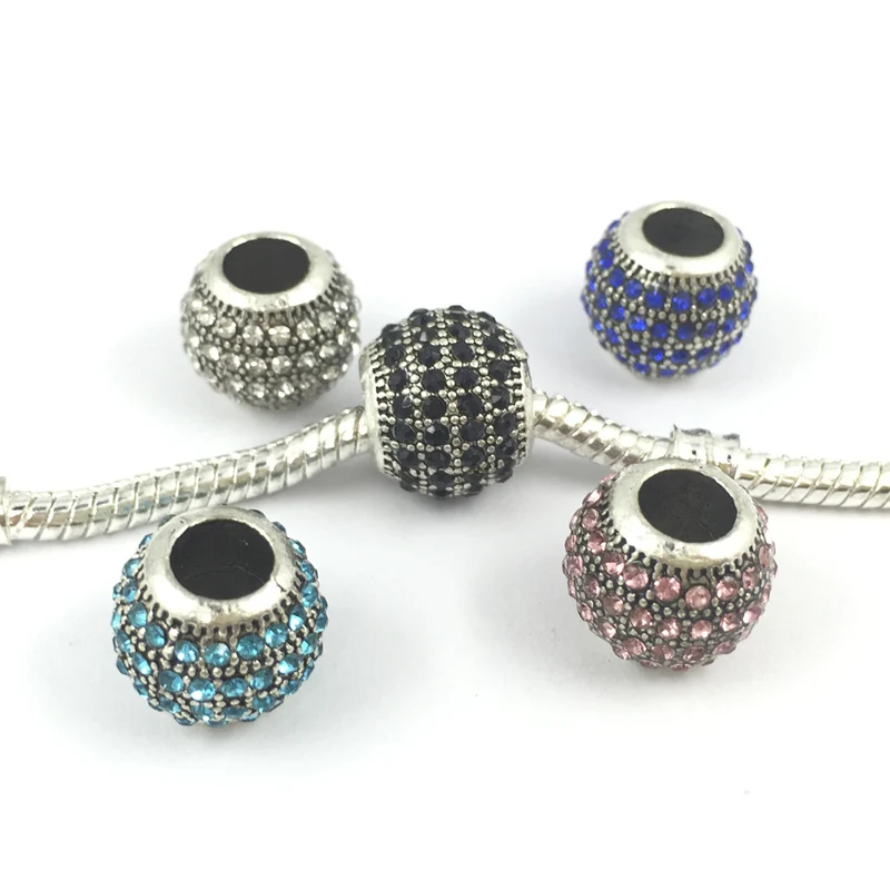 

Hight Quality Crystal Ball Charm European Beads Fit Pandora Charms Bracelets & Bangles B00073