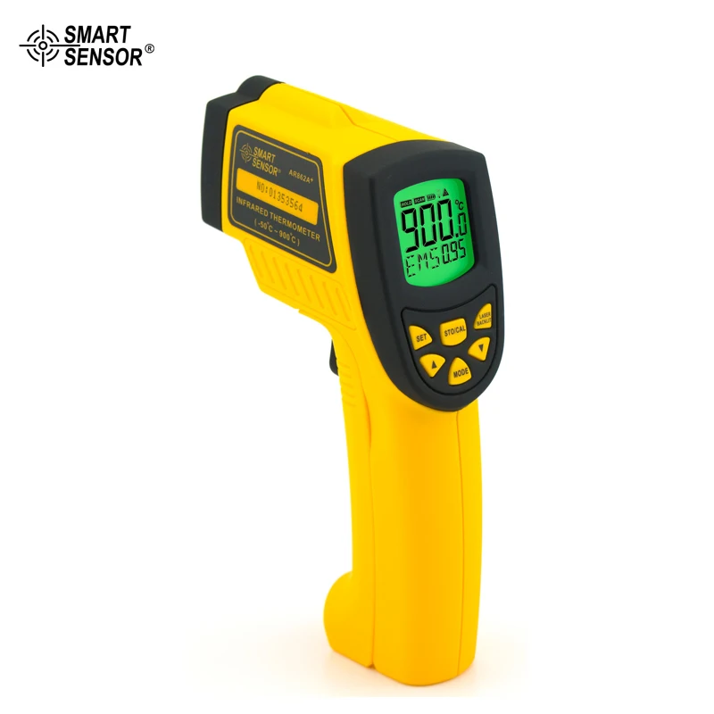 

Digital Non-Contact Portable Infrared IR Thermometer Laser Thermometer -50 to 900 degree Smart Sensor AR862A