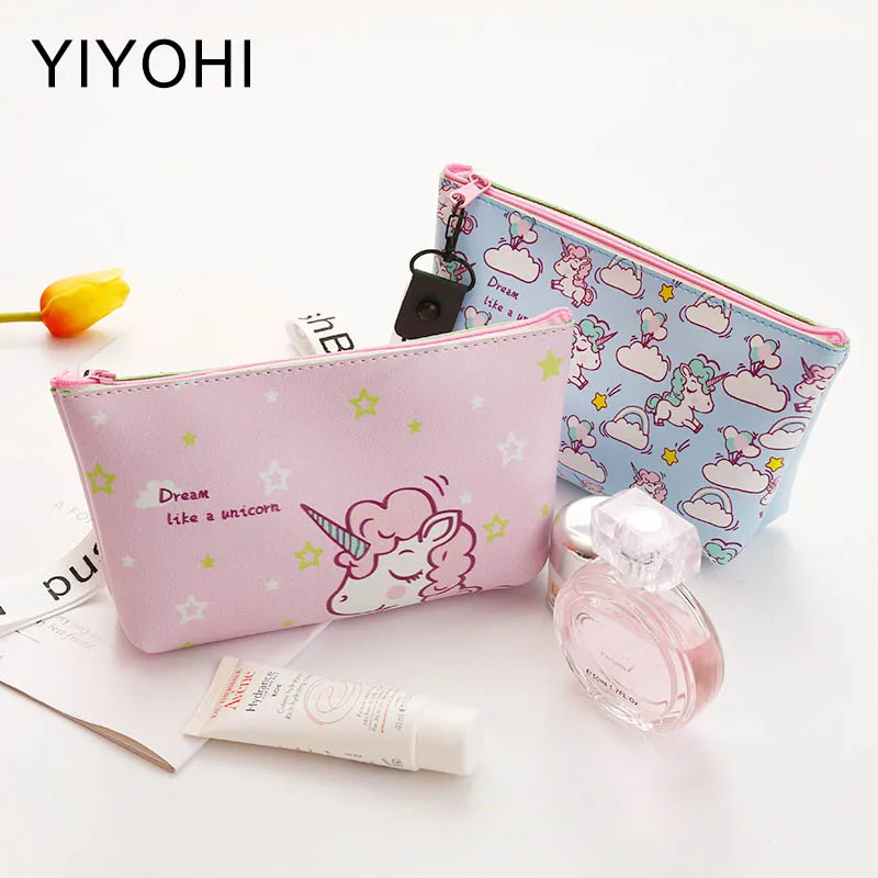 

Unicorn Make Up Bags Women Travel Transparent Cosmetic Bag Makeup Case Zipper Handbag Organizer Storage Pouch Toiletry Wash Bag