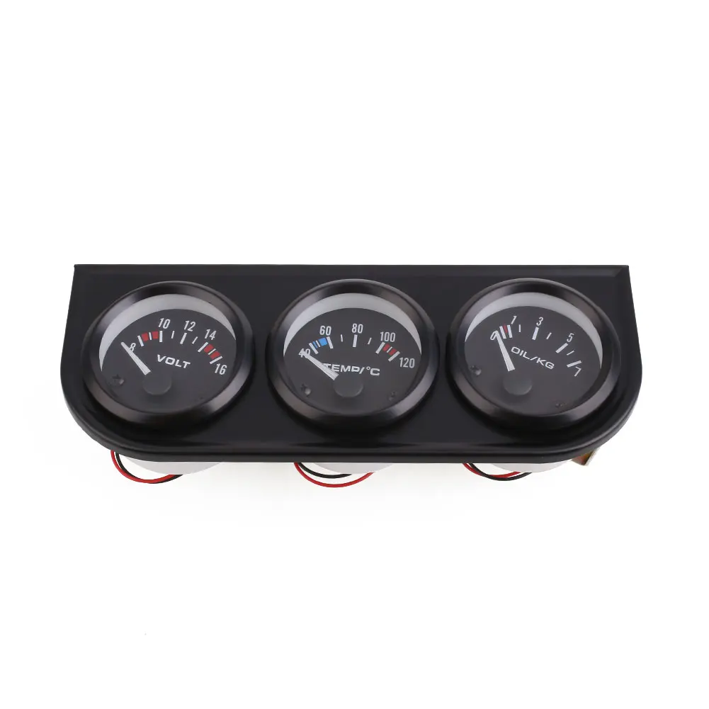 

3 in 1 Car Vehicles Accuracy Gauge Voltmeter Water Temp Oil Pressure Sensor Set