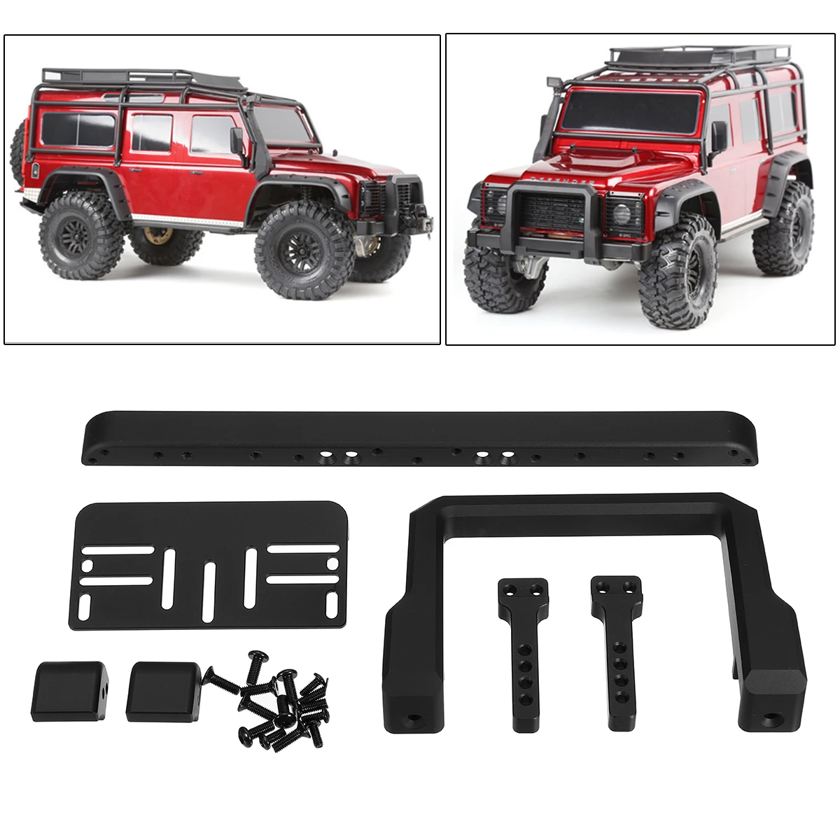 

For Traxxas TRX-4 RC 1/10 Car Crawler GRC Aluminum Front Bumper Kit Spare Parts Aluminum Black Parts & Accessories Upgrade
