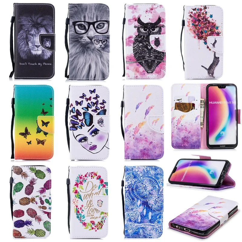 

Leather Wallet Case For Huawei P10 P20 Lite P20 Pro Y3 Y5 2017 Honor 6A 7 7C 8 9 Case For Huawei P Samrt Case Phone accessories