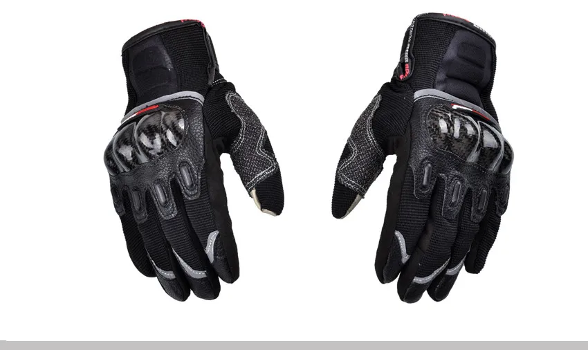 Новейший сенсорный экран motorcycle gloves перчатки мото AtV мотоциклетной перчатки Углеродное волокно мото защита m~XXl