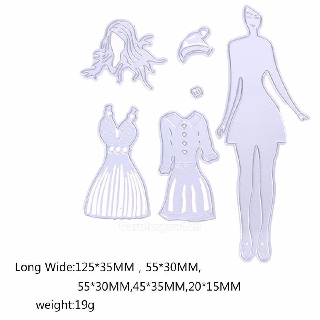 JX-LCLYL New Girls Metal Cutting Dies Stencil DIY Scrapbooking Embossing Paper Card Craft