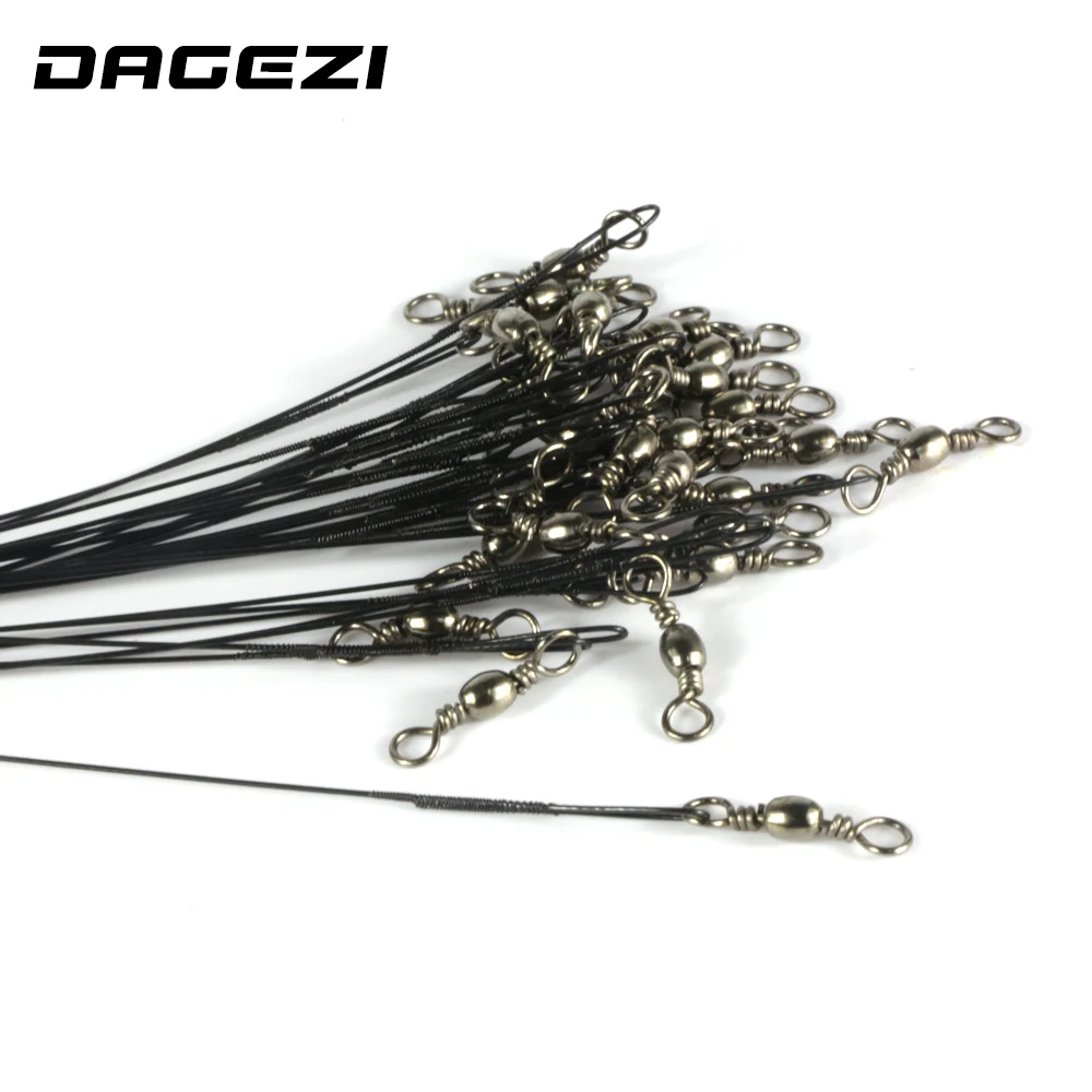 DAGEZI 30 قطعة/الوحدة خيط صنارة الصيد أسلاك الفولاذ زعيم صندوق معالجة الصيد معدات صيد الأسماك اكسسوارات موصل النحاس قطب