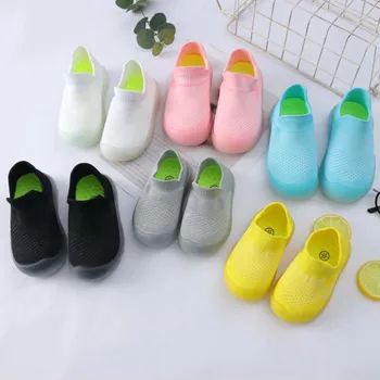 

New Girls Boys Cute Shoes Toddler Infant Little Kids Knitted Breathable Sport Soft Shoes 2019 Summer Hot Selling 30-35