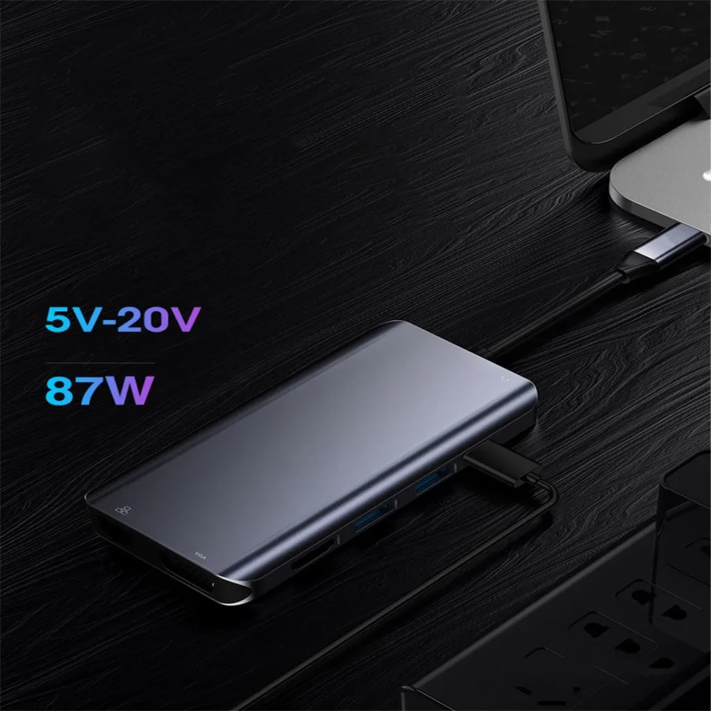 Новое поступление 10 в 1 USB C type C к HDMI VGA RJ45 USB 3,0 для SD TF кард-ридер для планшетных ПК Аксессуары Чехол
