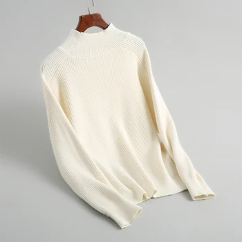 

Autumn Women's Sweater Solid Color Turtleneck Loose Sweater
