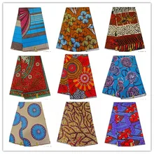 Wholesale Java Fabrics 100% Cotton 6 Yards/Piece,Ankara African Wax Print Fabric Hot Nigeria Wax African Daviva Fabrics 1402-1