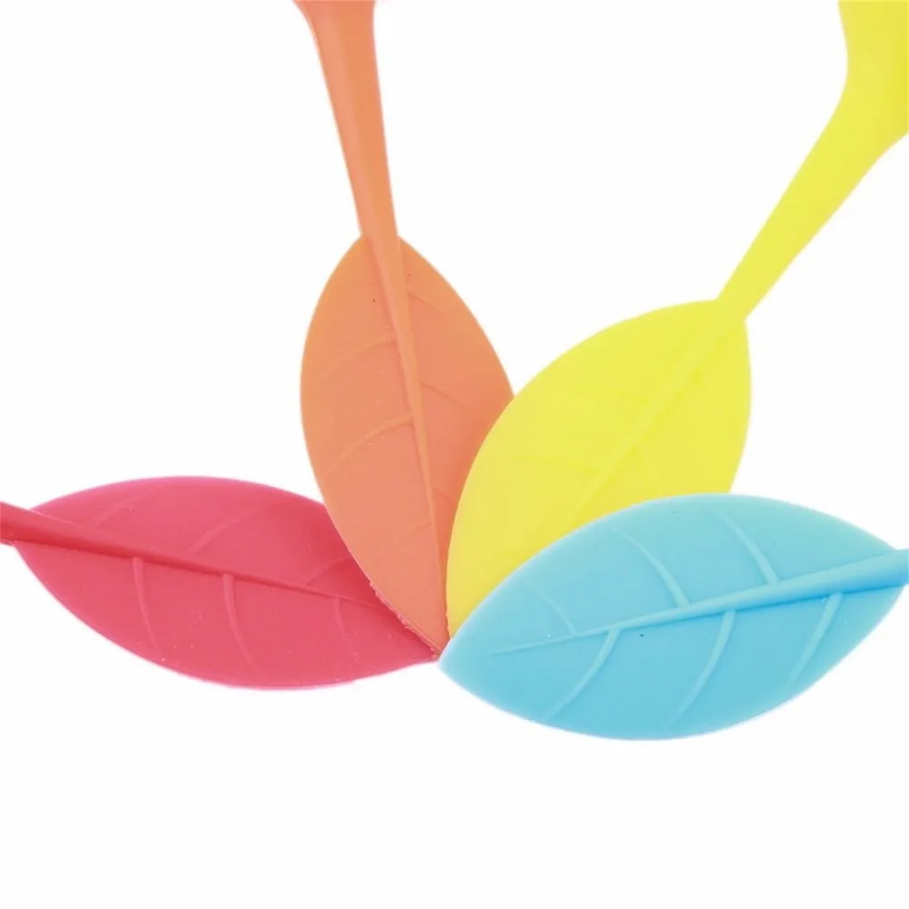 Цветной силиконовый чайный шар с листьями, креативный фильтр для чайных пакетиков из нержавеющей стали, брендовый фильтр для заварки специй
