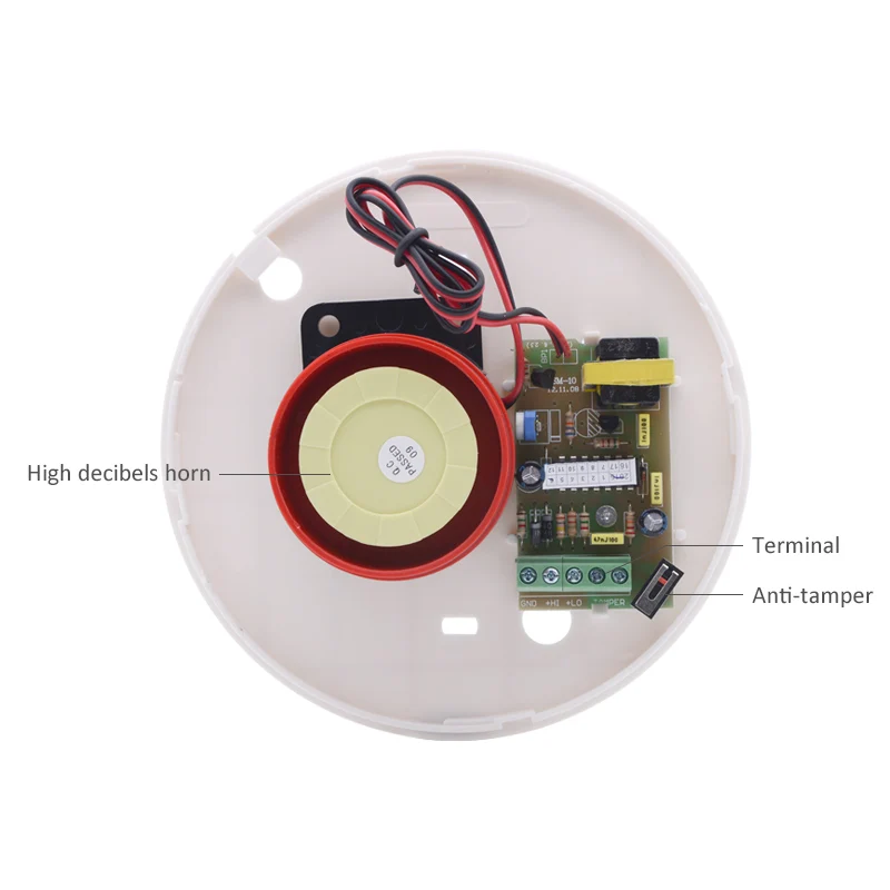 Приятный дизайн 110dB звук сирены DC12V сирена проводной рупор для охранная Главная Системы