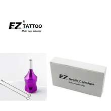 EZ 20 Pieces Assorted Tattoo Needle Cartridge Grips Aluminum Tube 2 Needle Bars Complete Kit 1set/lot