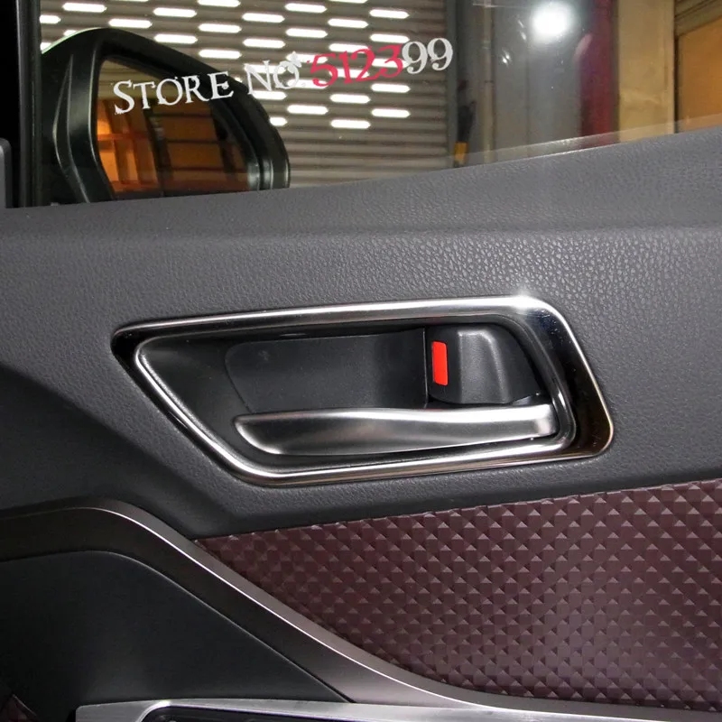 Accessories 4 Stainless Steel Car font b Interior b font Car Door Handle Bowl Frame Cover