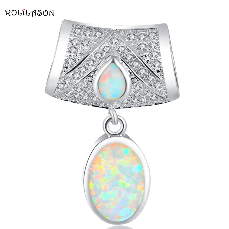 Вечерние ское ожерелье с кулоном из серебра 925 пробы белым огненным опалом|pendants for