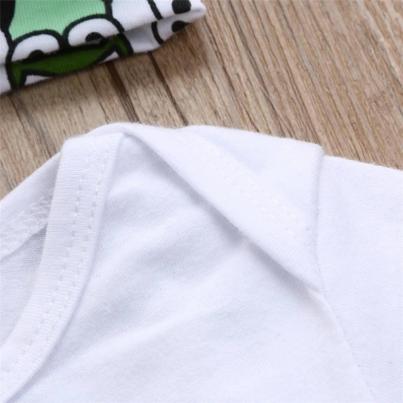  Drop shipping 2018 NEW  4Pcs Infant Baby Boys Girls Letter Print Rompers Jumpsuit Pants Hat Outfits Set                O0612#302