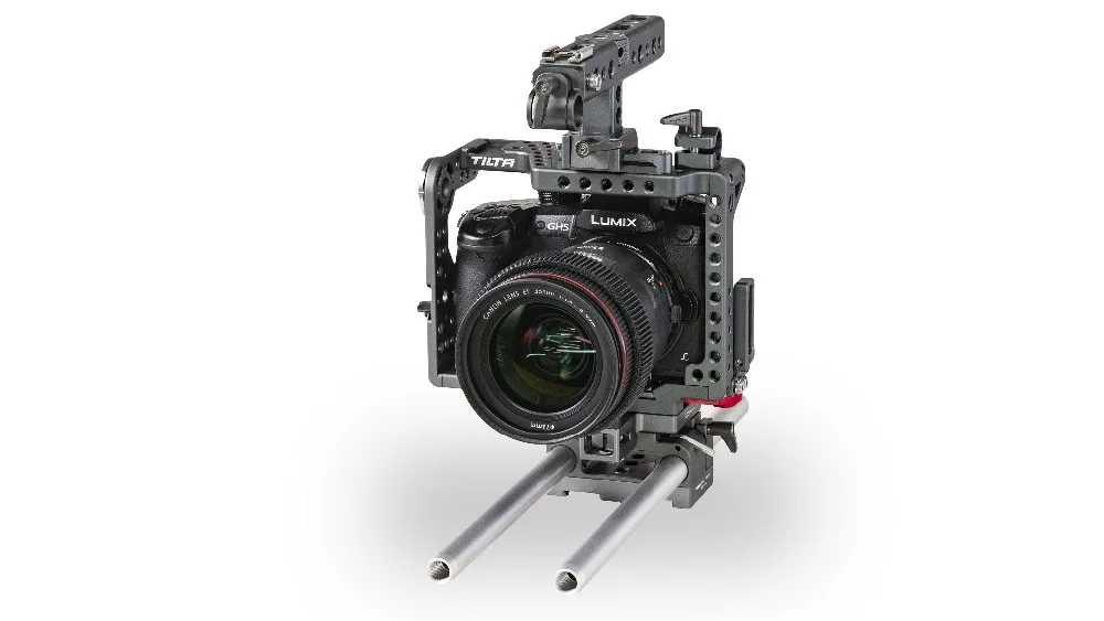 TILTA ES-T37-C GH amera Cage Rig Комплект для Panasonic GH4 GH5 R/S с деревянной ручкой 2,0 FF-T03 Dslr AB MB-T05 непрерывного фокуса Матовая коробка