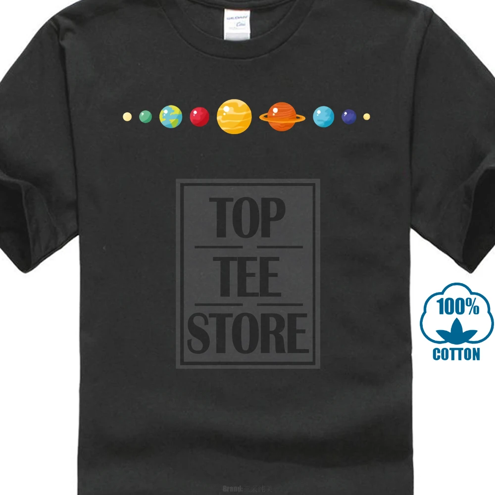 Funny Graphic T Shirts 3D T Shirt Men Plus Size Cotton Tops Tee Solar System Boys T