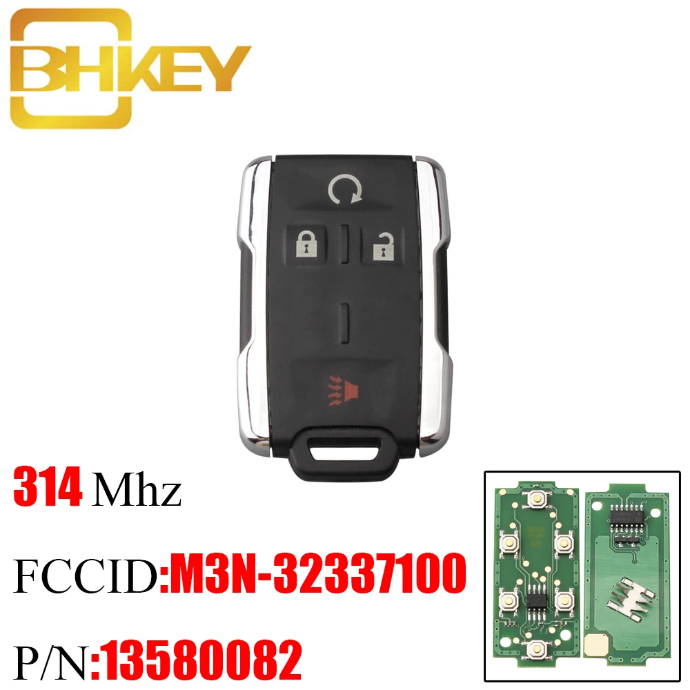 BHKEY 314MHz дистанционный Автомобильный ключ для Chevy M3N32337100 13580082 GMC Sierra Canyon 2014 2018 умный