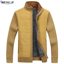 HENG JI 2017 new men’s knitted cardigan, casual stripes with long sleeves and long sleeves, slim sweater jackets, high quality