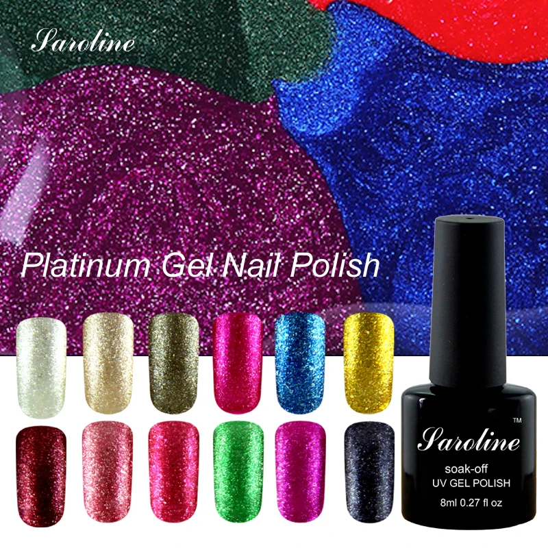 

Platinum Gel-paint for Design Lucky Color Nail Art Gel Polish Semipermanent Soak Off Gloss Shiny 3D Diamond Glitter Gel Polish