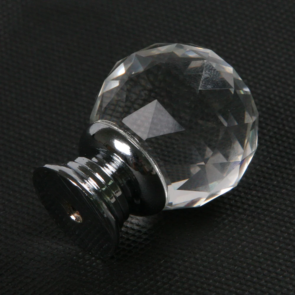 4 шт. диаметр 30 мм круглый кристалл стекло Алмазная форма дизайн ручка шкафа ящика выдвижная ручка фурнитура