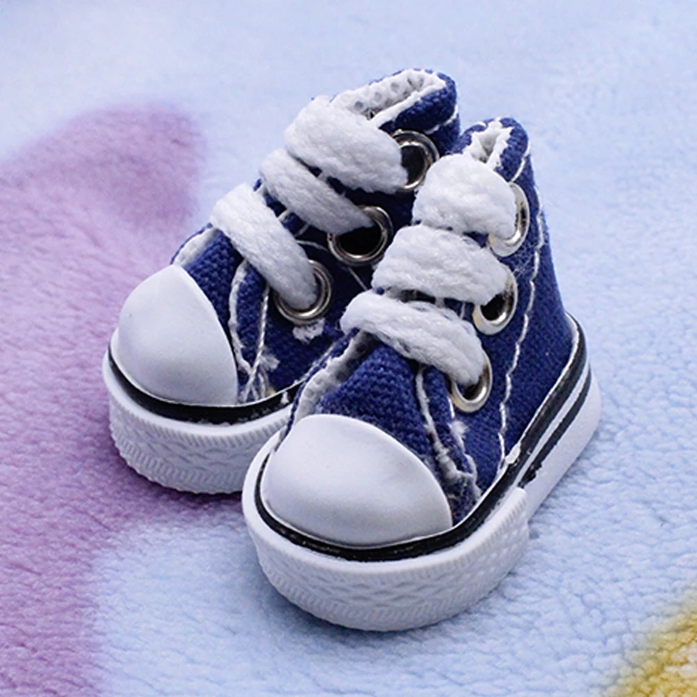 

1 Pair Lace Up Joint Baby Fashion Mini Gift Toy Accessories Canvas Handmade Girl Boy Toy Sneakers DIY Doll Shoes