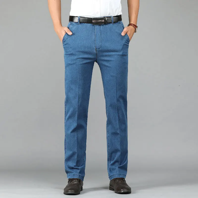 

2019 Spring New Men Jeans Fashion Classic Skinny Straight Pants Men's Casual Mid Waist High Quality Slim Fit Jeans