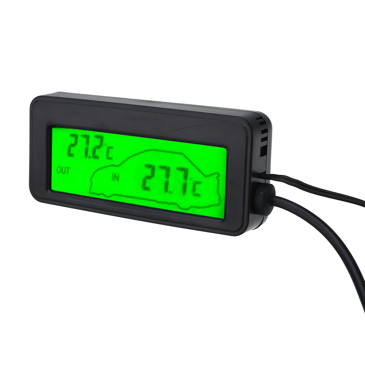 DC 12V Mini Digital LCD Car Thermometer Voltmeter Auto Indoor/Outdoor Temperature Meter Gauge Instruments