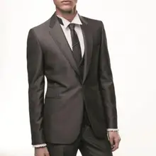 Новое поступление для мальчиков, смокинги, одна кнопка костюм жениха Свадебные/ужин Костюмы Best Man жениха(пиджак+ штаны+ галстук+ жилет) B450