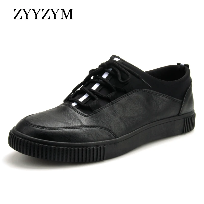 

ZYYZYM Men Casual Shoes Spring Autumn PU Leather Fashion Light Comfortable Youth Men Shoes