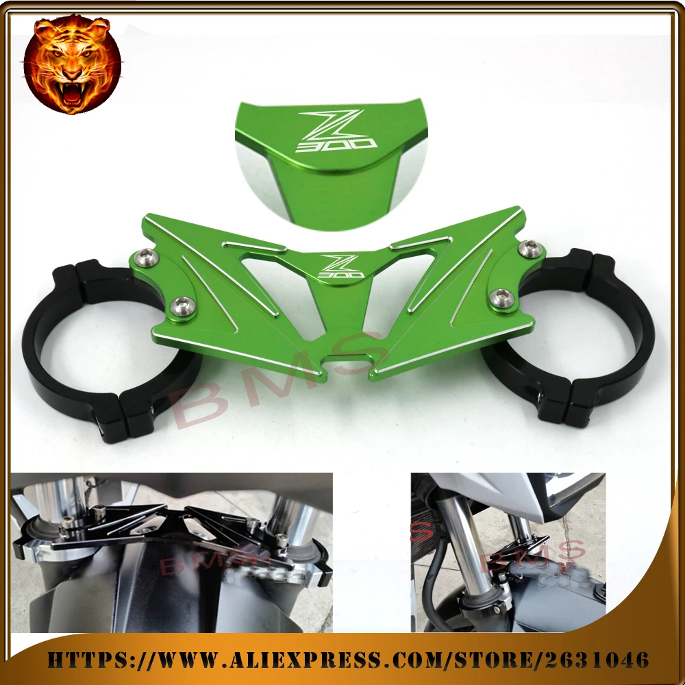 Мотоцикл аксессуары баланса Форшоком стойка РАСЧАЛКА вилка для Kawasaki Z300 2015 2016 с логотипом бесплатная доставка зеленый черный новый Мотоцикл аксессуары баланса Форшоком стойка РАСЧАЛКА вилка для Kawasaki Z300 2015 2016 с логотипом бесплатная доставка зеленый черный новый
