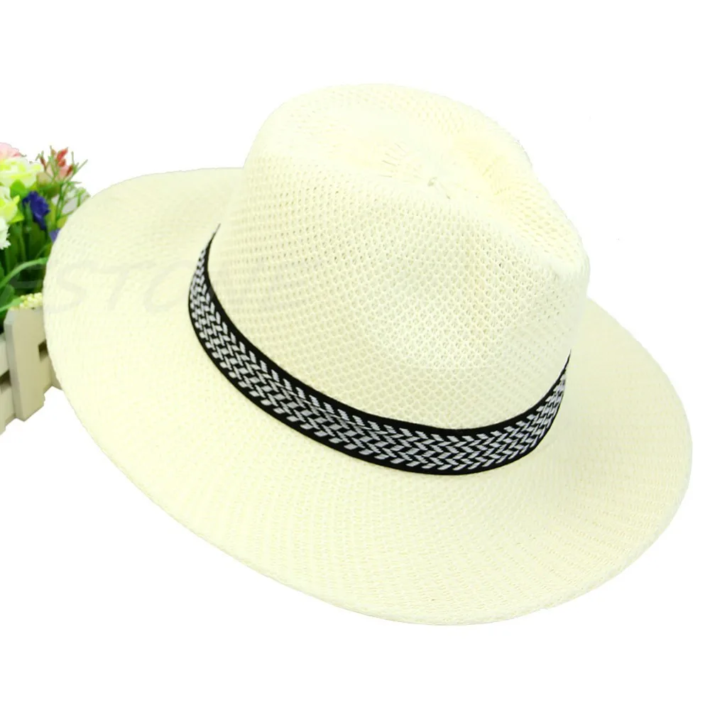 Шикарные женские мужские летние Федора Трилби соломенная шляпа Панама пляжная Панама Гангстерская шляпа