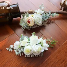 CC Ювелирные изделия для помолвки, гребни для волос, свадебные аксессуары для невесты, подружек невесты, ручной работы, головной убор для девочек, красный цветок, прекрасные подарки mq046