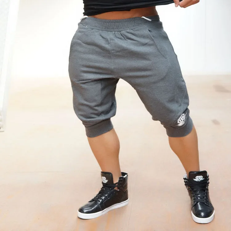 

Summer Men's Sports And Leisure Shorts Fitness And Running Men Shorts Fashion Hallen Style Solid Color Small Patterns Printing