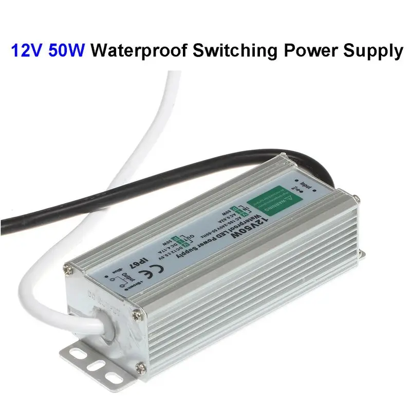 

20pcs DC12V 50W Waterproof Switching Power Supply Adapter Transformer For 5050 5730 5630 3528 LED Rigid Strip Light