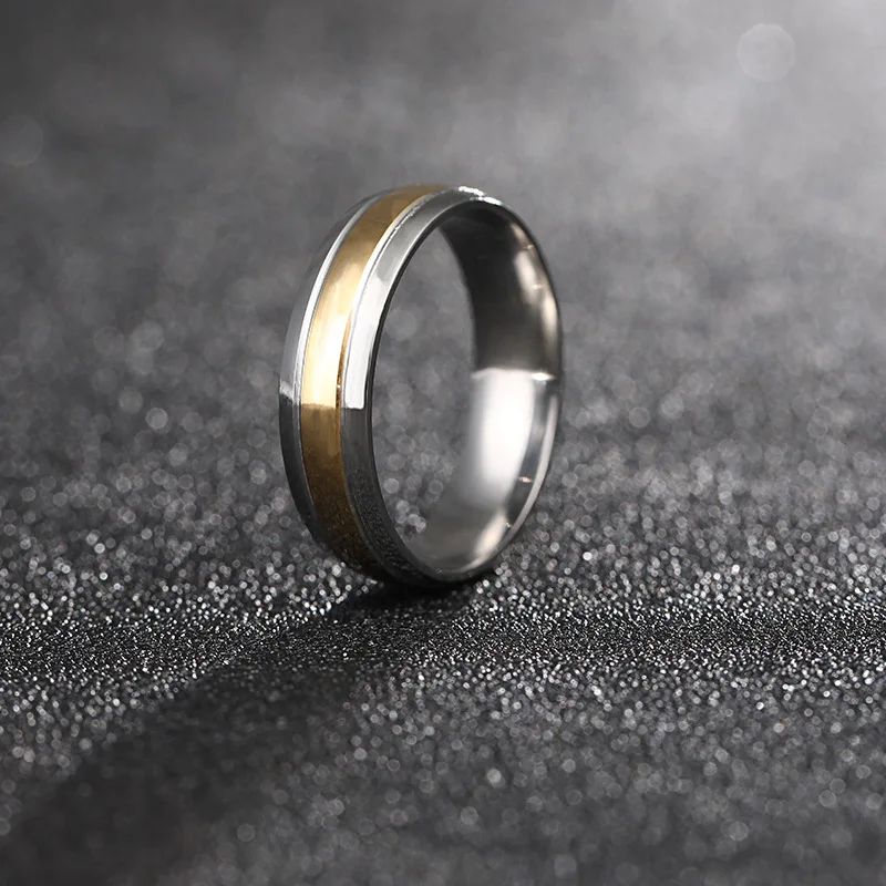 

Golden Lady Ring Exotic Simple Alloy Ring Ring Fashion Baitao Stainless Steel