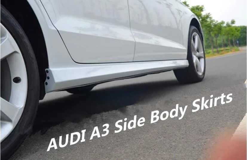 Автомобиль ABS краска сторона кузова юбки комплект крышка для 14-18 AUDI A3 S3 Sportback& Sedan по FedEx