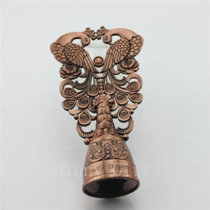 

3D Double Peacock Design Metal Bottle Opener for Home and KTV Bar