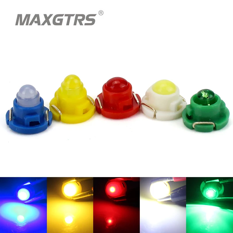 

10x T4.7 12mm BASE COB LED Round Car Gauge Auto led Gauge Speedo Dashboard Dash Side Light Bulb Instrument Lights White Blue 12V
