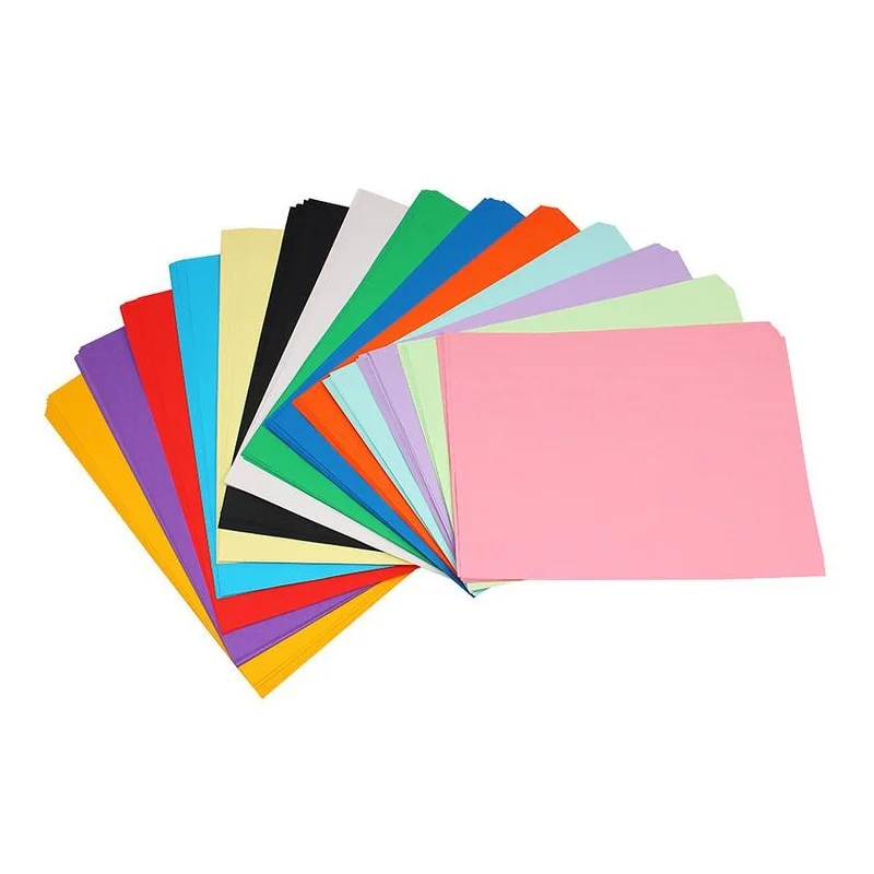 

500pcs 29.7*42cm A3 15 Colors Multicolor Kraft Paper 120g Blank Paperboard Party Gift Packaging DIY Card For Kids ZA5517