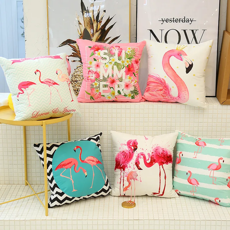 Flamingo Cushion Pillow Case Wedding Gifts for Guests Bridesmaid Gifts Baby Shower Souvenir Wedding Favors Personalized Gifts