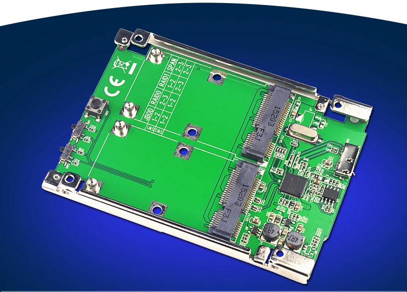 2 5 &quotдвойной порт mSATA SSD RAID-адаптер USB3.1 Micro B интерфейс ASM1352R чипсет | Компьютеры и